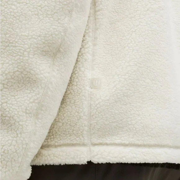Lululemon Men’s Fleece $168 High Pile HalfZip Pullover Bone - Picture 6 of 9